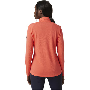 2022 Helly Hansen De Bajura Con Media Cremallera Para Mujer 34249 - Coral Caliente